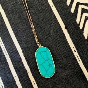 Long adjustable turquoise necklace